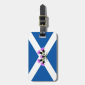 スコットランドのアザミの花/セントアンドリューの旗の紋章 ラゲッジタグ (正面縦)