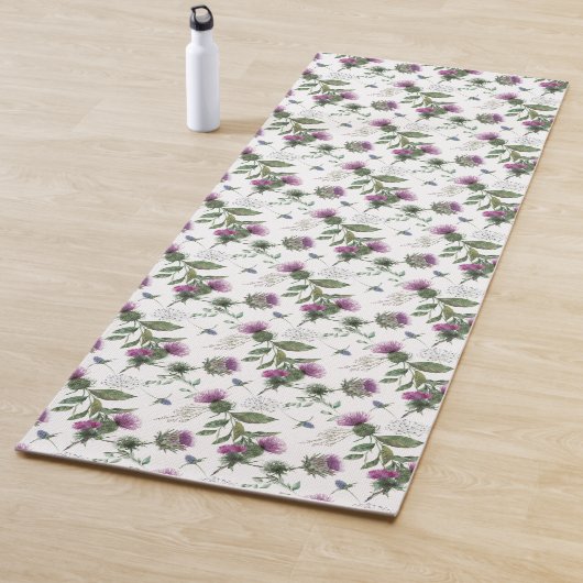 スコットランドのアザミの花 ヨガマット (インサイチュ)