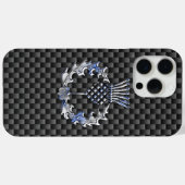 スコットランドのアザミの装飾が施された Case-Mate iPhoneケース (裏面 (横))