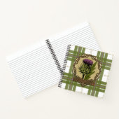 スコットランドのアザミケルト結び目模様 ノートブック (内部)