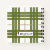 スコットランドのアザミケルト結び目模様 ノートブック (裏面)