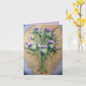 スコットランドのアザミ カード (黄色い花)