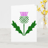 スコットランドのアザミ カード (黄色い花)