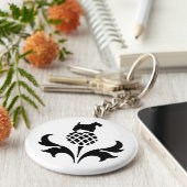 スコットランドのアザミ キーホルダー (側面)