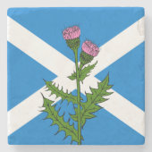 スコットランドのアザミ ストーンコースター (正面)