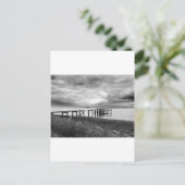 スコットランドのアバドールシルバーサンドビーチの古い桟橋 ポストカード (スタンド正面)