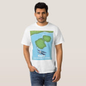 スコットランドのインナー・ヘブリディーズ諸島のソーエイ島の地図 Tシャツ (正面フル)