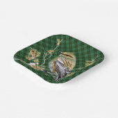 スコットランドのウォレス一族のタータン柄クリスマス用品 ペーパープレート (傾斜あり)