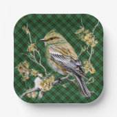 スコットランドのウォレス一族のタータン柄クリスマス用品 ペーパープレート (正面)