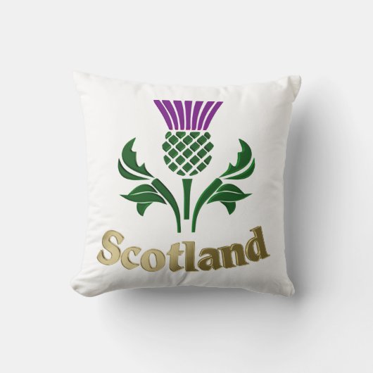 スコットランドのエンブレムアザミ クッション (正面)
