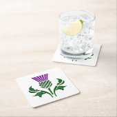 スコットランドのエンブレムアザミ スクエアペーパーコースター (インサイチュ)