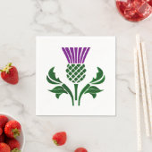 スコットランドのエンブレムアザミ スタンダードカクテルナプキン (インサイチュ)