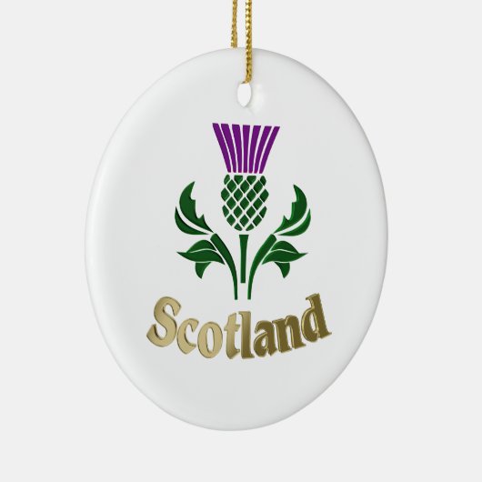 スコットランドのエンブレムアザミ セラミックオーナメント (右)