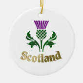 スコットランドのエンブレムアザミ セラミックオーナメント (正面)