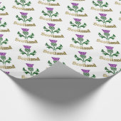 スコットランドのエンブレムアザミ ラッピングペーパー (角)