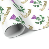 スコットランドのエンブレムアザミ ラッピングペーパー (ロールコーナー)