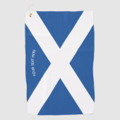 スコットランドのカスタムなゴルフタオルのギフトのスコットランドの旗 ゴルフタオル (正面)