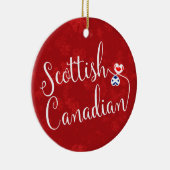 スコットランドのカナダのハートの旗の休日の装飾 セラミックオーナメント (右)
