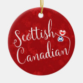 スコットランドのカナダのハートの旗の休日の装飾 セラミックオーナメント (正面)