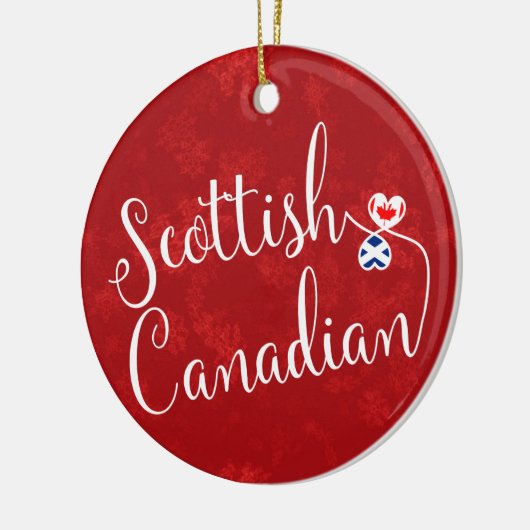 スコットランドのカナダのハートの旗の休日の装飾 セラミックオーナメント (左)