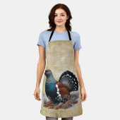 スコットランドのキャペルカイリオンヘザーペンとインクエプロン エプロン (着用した状態)