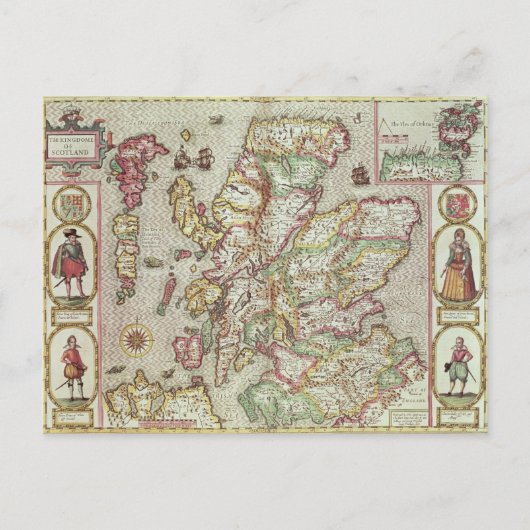 スコットランドのキングドーム、ヨドックス彫り ポストカード (正面)