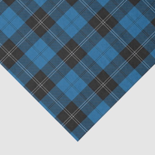 スコットランドのギフトの一族のRamsayの青のタータンチェック 薄葉紙 (詳細)