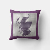 スコットランドのクッションの紫色のタータンチェックの地図 クッション (裏面)