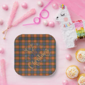 スコットランドのクランタータンチェックフレイザーRed A Merry Christmas ペーパープレート (パーティー)