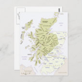 スコットランドのクラン地図 ポストカード (正面/裏面)