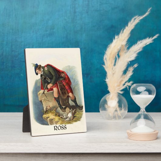 スコットランドのクラン・ロス・クランR. R. McIan著 フォトプラーク (側面)