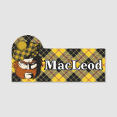 スコットランドのクランMacLeod of LewisタータンチェックPlaid 名札 (正面)