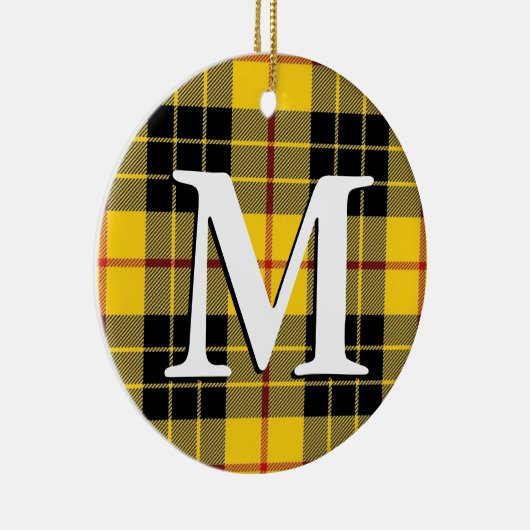 スコットランドのクリスマスの一族のMacLeodのタータンチェック格子縞 セラミックオーナメント (右)
