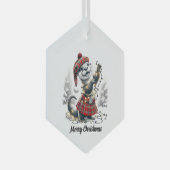 スコットランドのクリスマスオッタークリスマス ガラスオーナメント (正面右)