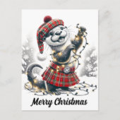 スコットランドのクリスマスオッタークリスマス ポストカード (正面)