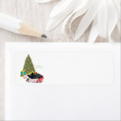 スコットランドのクリスマス昼寝ラベル ラベル (インサイチュ)