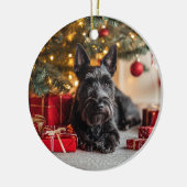 スコットランドのクリスマス セラミックオーナメント (左)