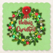 スコットランドのクリスマス Nollaig Chridheil ペーパーコースター (正面)