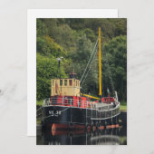 スコットランドのクリナン運河の流域にあるVic32プファー船、 シーズンカード (正面/裏面)