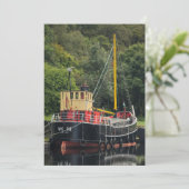 スコットランドのクリナン運河の流域にあるVic32プファー船、 シーズンカード (スタンド正面)