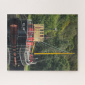 スコットランドのクリナン運河の流域にあるVic32プファー船、 ジグソーパズル (横)