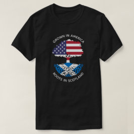 スコットランドのケルトの木にスコットランド系アメリカ人の根 Tシャツ