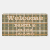 スコットランドのケルトタータンチェックパターンWeddiSeachingチャート 横断幕 (横)