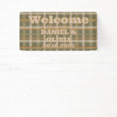 スコットランドのケルトタータンチェックパターンWeddiSeachingチャート 横断幕 (インサイチュ)