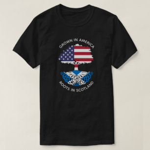 スコットランドのケルト人の木のスコットランドアメリカの根 Tシャツ