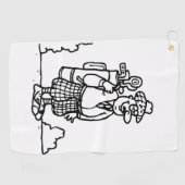 スコットランドのゴルファー ゴルフタオル (横)