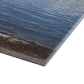 スコットランドのサンシャイン。パームツリー&ヨット付きベイ カッティングボード (角)