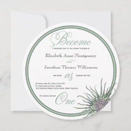 スコットランドのシスル ウェディング 招待状