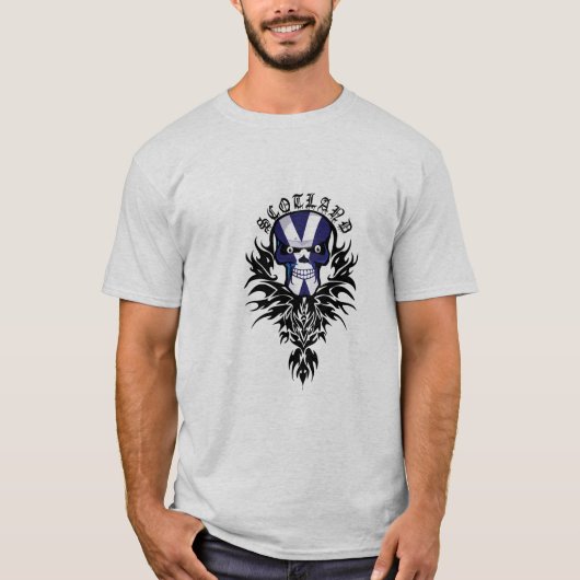 スコットランドのスカルの入れ墨 Tシャツ (正面)