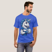 スコットランドのスクラム伝説 ユニコーンの突撃 Tシャツ (正面フル)